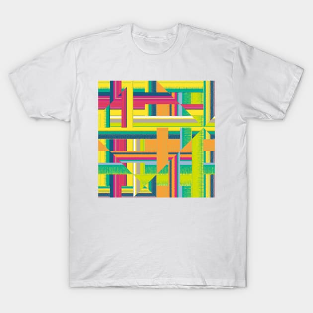 Geometrical Multi color Melody T-Shirt by justrachna